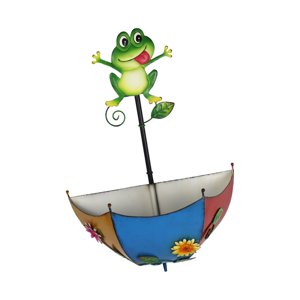 Magideal - Maceta Con Barandilla Para Colgar En La Pared, Macetero Con Riel, Maceta Con Paraguas, Macetero Montado En La Pared Para Interior Y Exterior, Patio Ex Rana Verde