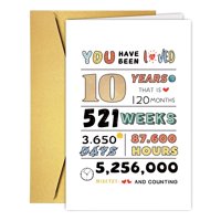 Tarjeta De Cumpleaños Colinhelin De 10 Años Para Niños Y Niñas Con Sobre