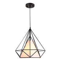 Genérico - Lampara Colgante Araña Metal Forma Diamante Hogar Lau
