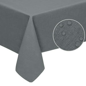 Aura Zeus - Mantel Rectangular Lino Antimanchas 220 X 140 Cm Mesa Gris Az