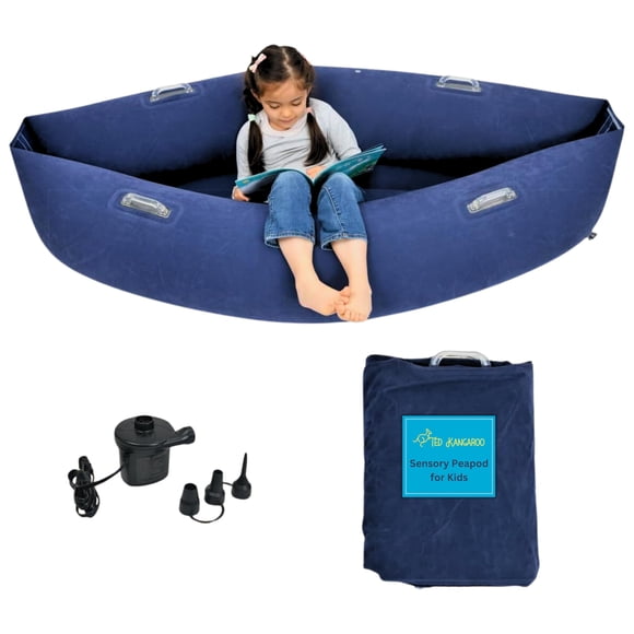 Silla Sensory Peapod inflable para niños Ted Kangaroo con bomba