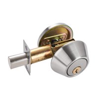 Bothyi - Cerradura De Puerta Con Pestillo De Seguridad, Moderna Y Redonda, Para Dormitorio, Garaje, Entrada Principal, Color Plateado