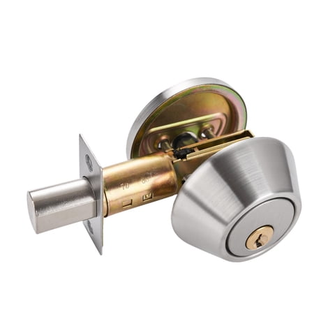 Bothyi - Cerradura De Puerta Con Pestillo De Seguridad, Moderna Y Redonda, Para Dormitorio, Garaje, Entrada Principal, Color Plateado