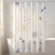 thumbnail image 5 of Cortina de Ducha con Estampado de Flores REGALWOVEN, Conjunto de Cortinas de Baño Impermeables con 12 Ganchos de Plástico, Lavable, Estilo Bohemio de Casa de Campo Azul 71"W x 71"L, 5 of 5