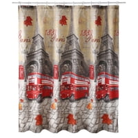 Mallorca - Cortina Para Baño Diseño Vintage Con Forro 2 Piezas