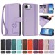 thumbnail image 4 of Funda Cartera Trébol para iPhone 17e/iPhone 16e con Ranuras Tarjetas y Carga Inalámbrica Morado claro, 4 of 6