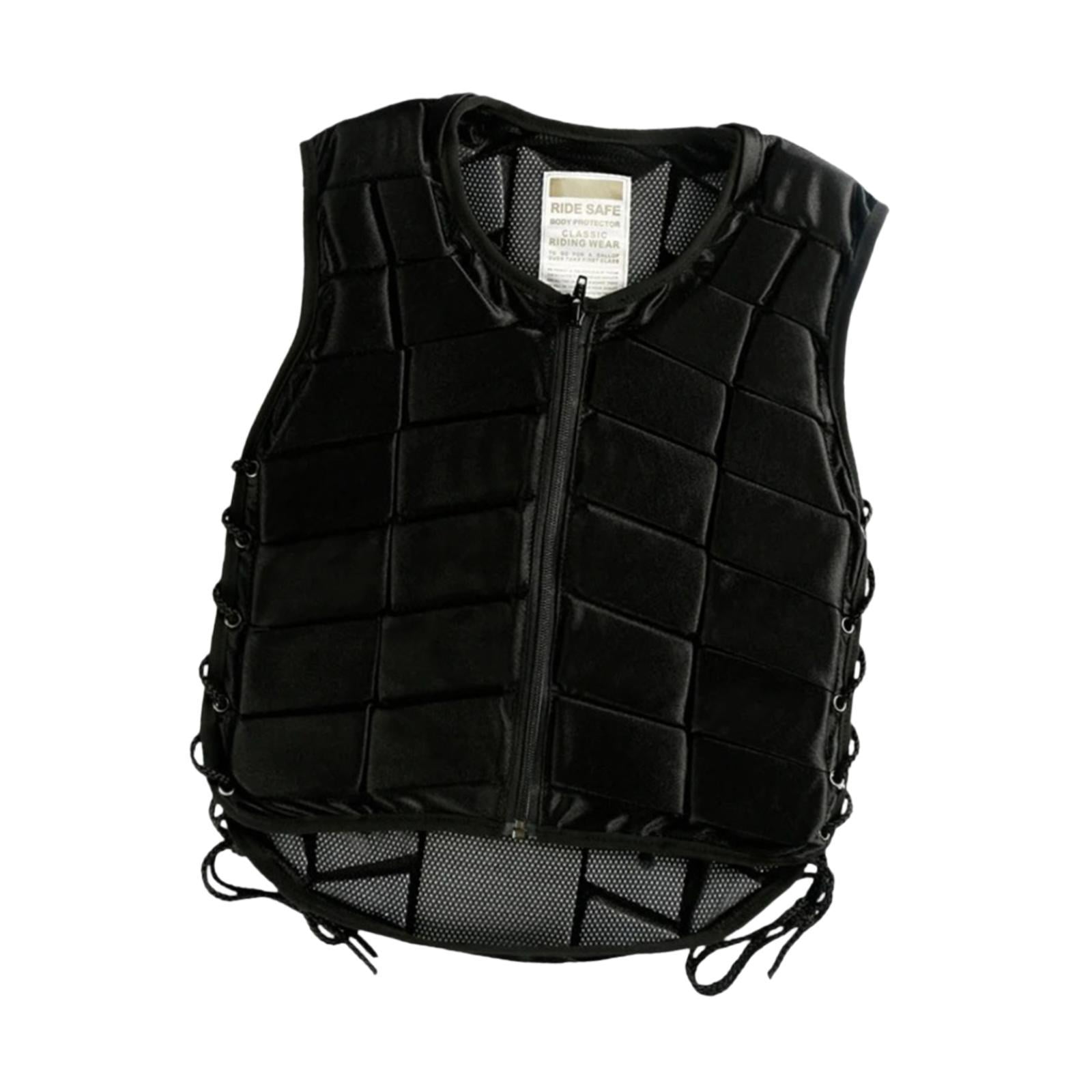 Magideal - Chaleco De Montar Para Equitación, Equipo Para Caballos, Cierre Frontal, Chaleco Acolchado Para Niños , Xs