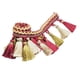 thumbnail image 1 of 1 Yarda Ropa Europea Cortina Borla Ribete Flecos Café + Vino Rojo, 1 of 2