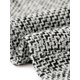 thumbnail image 5 of Agnes Orinda Chaqueta de Tweed sin Cuello para Mujer de Talla Grande para Escuela o Universidad, Blazer Abierto de Manga Larga con Botones Decorativos, Traje Casual de Negocios 4X Negro Blanco, 5 of 6