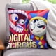 thumbnail image 1 of El Asombroso Circo Digital Fundas de almohada de terciopelo con tema, regalos de funda de almohada, decoración para el hogar, cojín de lanzar, regalo de cumpleaños para fans y parejas. 60cm x 60cm., 1 of 6