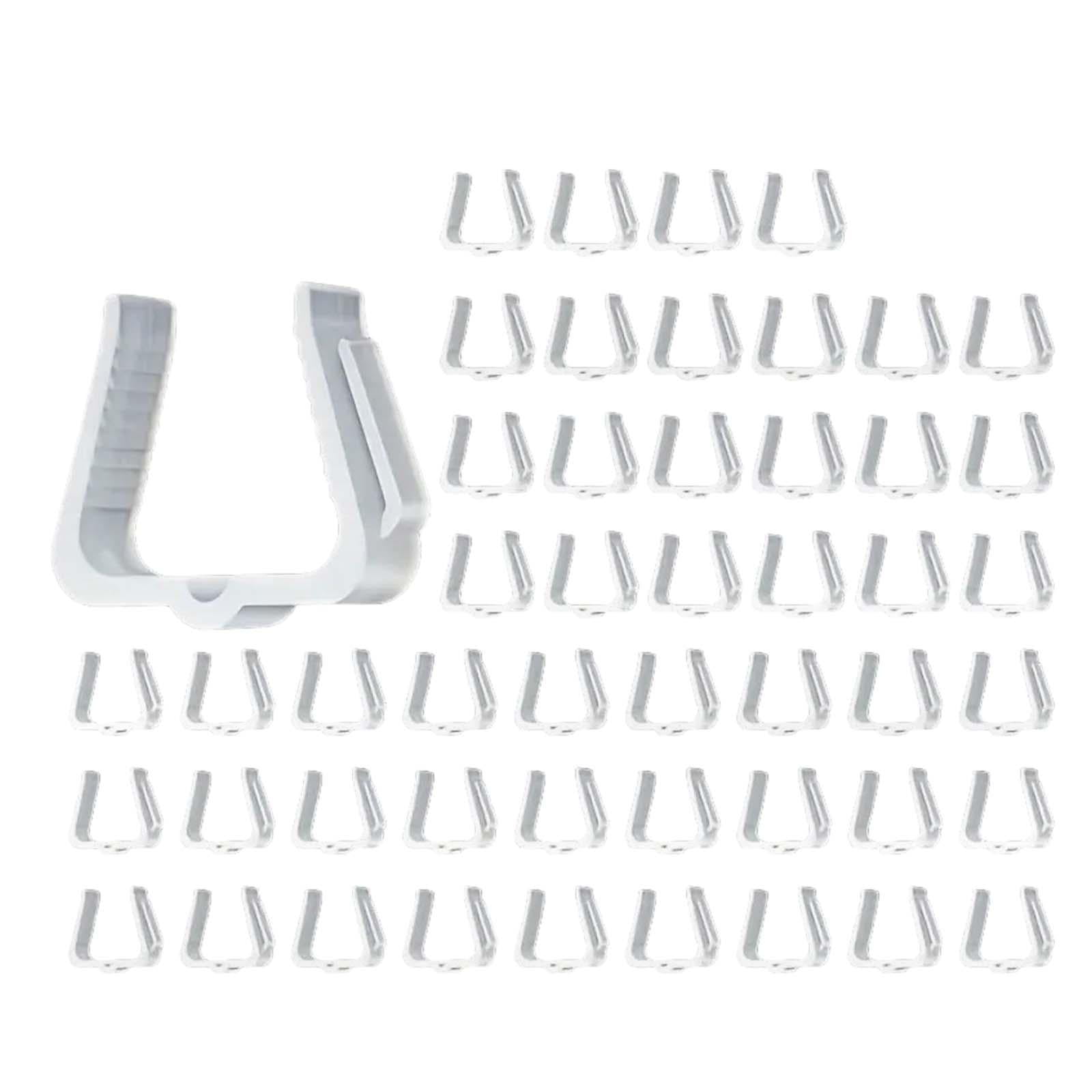 Magideal - 50 Uds Clips De Luz Navideña, Clips De Luz Navideña, Clips De Soporte De Luz, Ganchos Para Colgar Luces Pequeñas, Ganchos Para Canalones Al Aire Libre