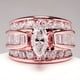 thumbnail image 1 of Stunning Golden Three Row White Zircon Engagement Ring for Women - Perfect for Weddings and Special Occasions, 1 of 5