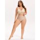 thumbnail image 2 of INSPIRE CHIC Ropa interior femenina de cintura alta, bragas de encaje de malla suaves, talla grande 2XL albaricoque, 2 of 4