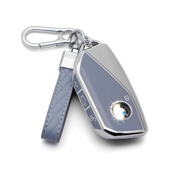 Set de funda azul para llave de coche BMW X5 y llavero HAOYOUMEI