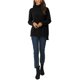 thumbnail image 2 of INSPIRE CHIC Suéter de Cuello Alto de Manga Larga con Abertura en el Dobladillo para Mujer M Negro, 2 of 6