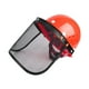thumbnail image 4 of Casco para motosierra, casco rígido, visera facial con protector facial, casco para desmalezar, para cortar césped, jardín, arborista, corte de césped Sombrero rojo, 4 of 5