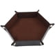 thumbnail image 3 of Bandeja De Dados Caja De Almacenamiento De Cuero Plegable Soporte De Almacenamiento De Escritorio Marrón, 3 of 5