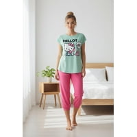 Pijama Mujer Hello Kitty Verde S