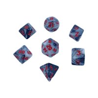 Magideal - Juego De 7 Dados De Acrílico, Dados Multicolores, Juguete De Entretenimiento , Gris