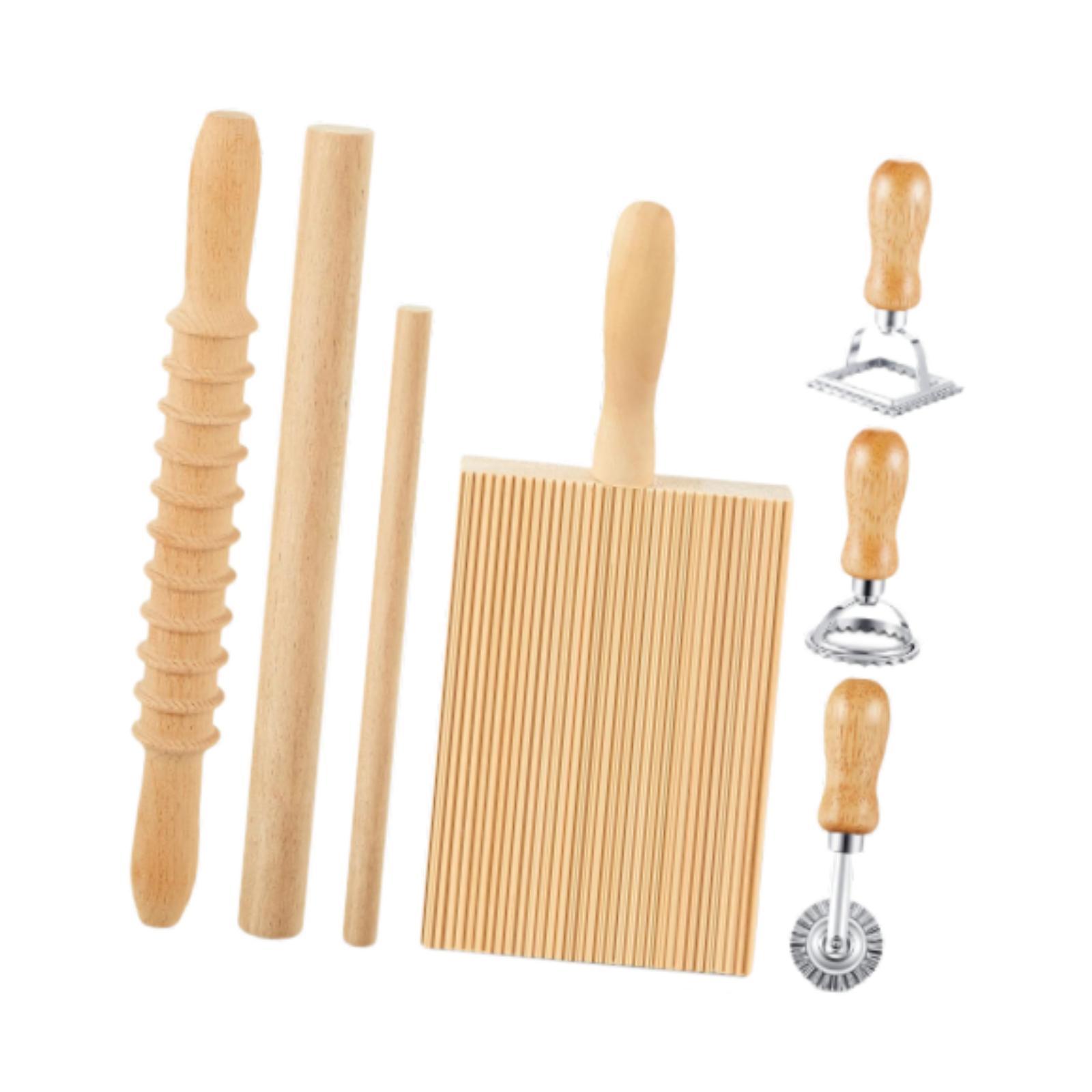 Magideal - Kit De Herramientas Para Hacer Pasta, Máquina Para Hacer Pasta De Ñoquis, Juego De Sellos Para Hacer Ravioles, Utensilios De Cocina, Para Regalos De 7 Piezas