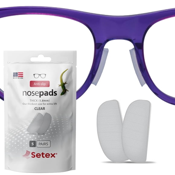 Almohadillas nasales para gafas Setex Gecko Grip de 1,8 mm de grosor (5 pares)