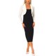 thumbnail image 2 of INSPIRE CHIC Chaqueta Abierta de Manga Larga con Cuello de Solapa Abierta Recortada de Terciopelo para Mujer 2XL Blanco, 2 of 6
