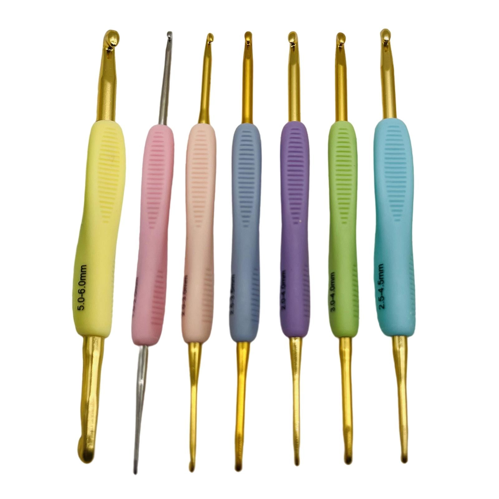 Bothyi - Juego De 7 Ganchos Para Hilo, Herramienta De Costura Con Aguja De Tejer, Ganchos De Ganchillo De Metal