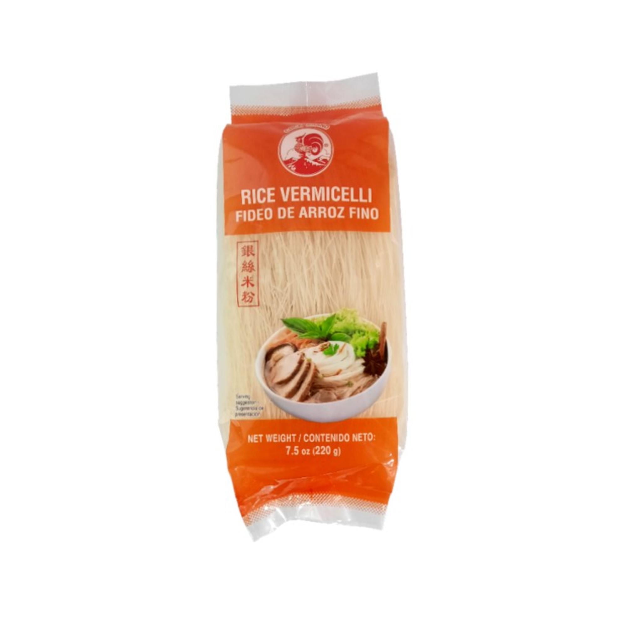 Fideo Pasta De Arroz Fino Bolsa 220 g Cock Brand