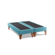 thumbnail image 3 of Base Dividida Cama Europea Super King 200x200 Cm Turquesa Felpa, 3 of 3