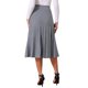thumbnail image 3 of INSPIRE CHIC Falda Plisada de Mujer Cintura Alta Elástica Línea A Tejido de Punto Acanalado Falda Midi Suéter Conjunto de Otoño Invierno S Gris Claro, 3 of 6
