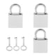 thumbnail image 3 of Lote De 3 Mini Candados Cuadrados Key Lock Plata, 3 of 3