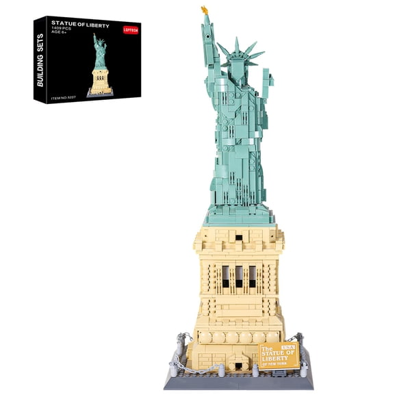 Modelo de bloques de construcción LQPFBSM Estatua de la Libertad, 1409 piezas