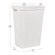 thumbnail image 3 of Cesta para ropa Mind Reader, 60 L, delgada, con tapa de plástico, color blanco, 3 of 7