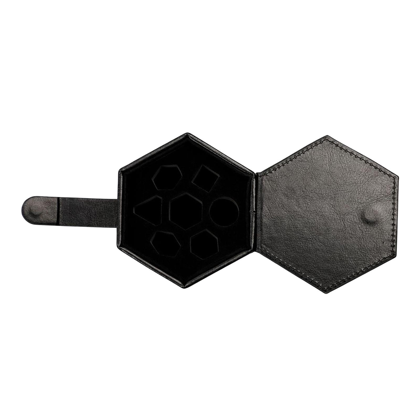 Bothyi - Caja De Dados Hexagonal, Soporte Organizador De Dados Para Juego De Dados, Juego De Mesa, Hogar, Negro