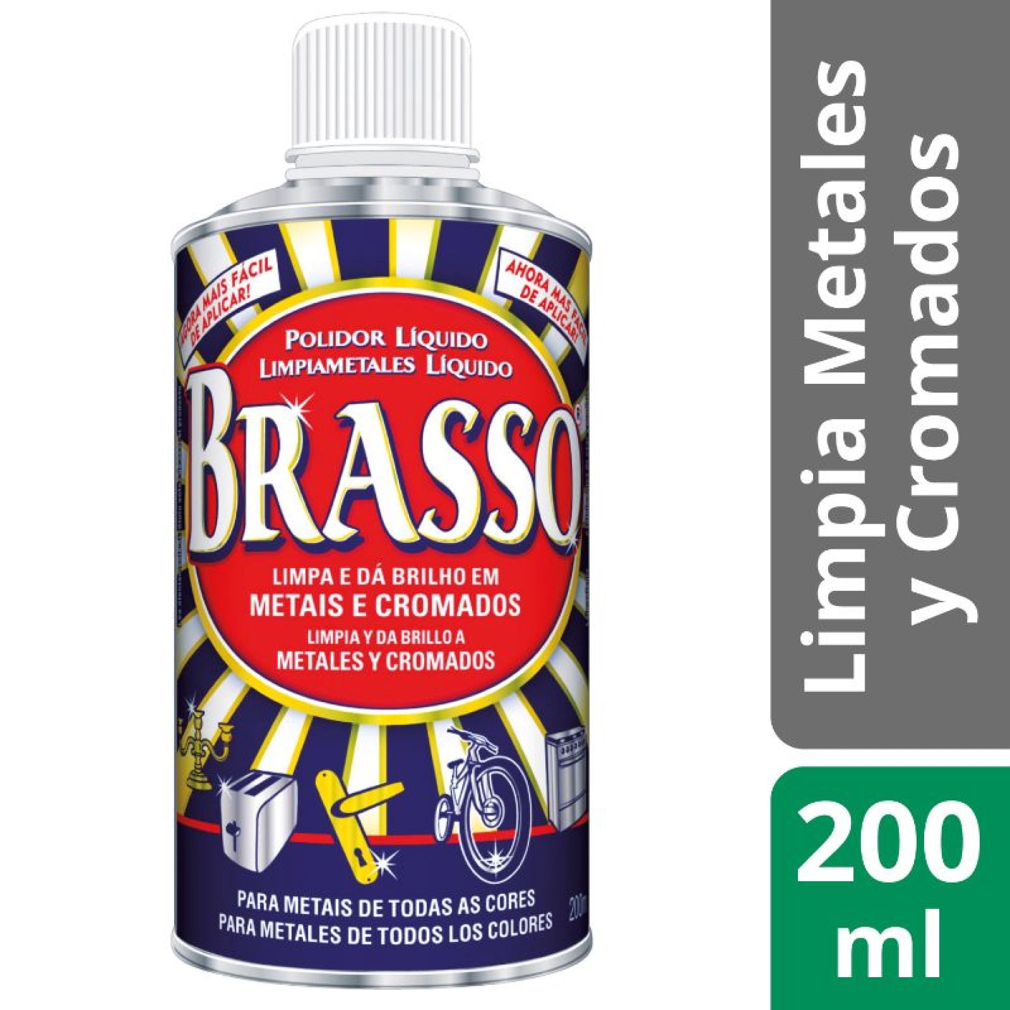 Limpiador Metales Líquido Botella 200 ml Brasso