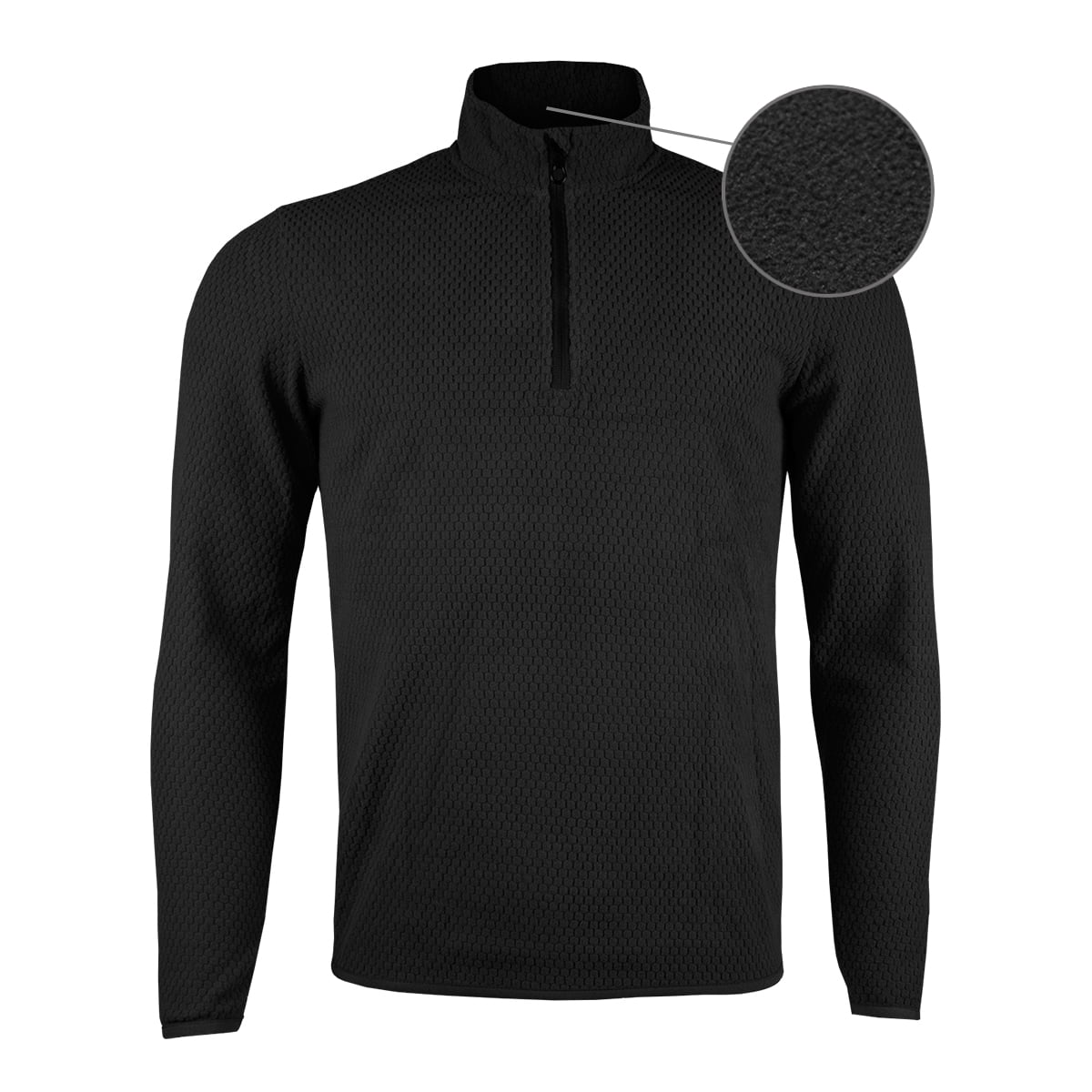 Andesland - Polera Ii Capa Micropolar Panal Con Cierre Hombre