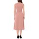 thumbnail image 3 of Vestido de Mujer INSPIRE CHIC Sin Mangas Cuello Redondo Cintura Alta Línea A Vestidos de Oficina Talla S Rosa Rubor, 3 of 6