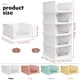 thumbnail image 4 of Cesta de armario SNSLXH, apilable, 5 unidades, color blanco, 4 of 8
