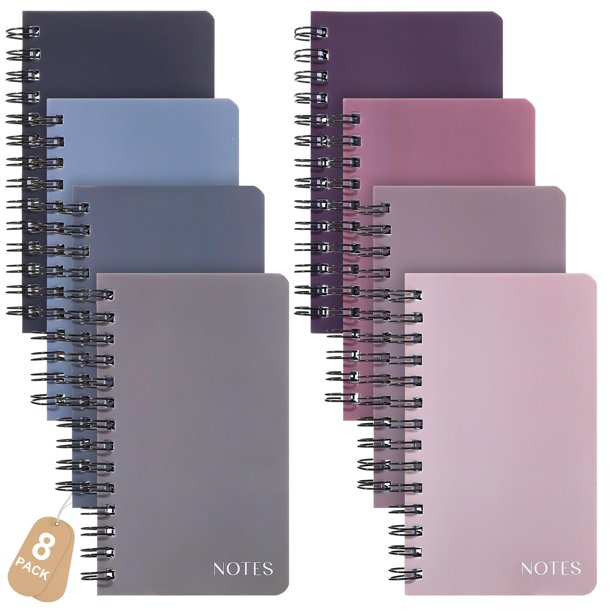 Cuadernos de bolsillo Thboxes 8 unidades 3 x 5 pulgadas (7,6 x 12,7 cm) rayados 60 hojas