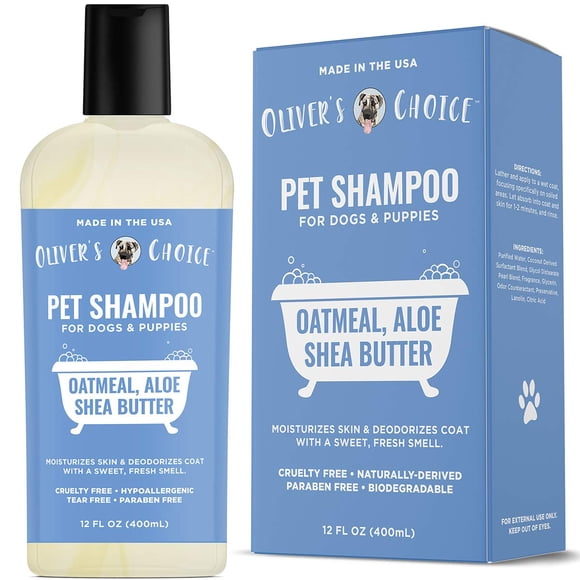 Champú para perros Oliver's Choice con avena, aloe y manteca de karité