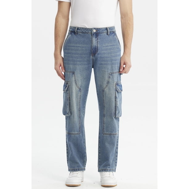 Jeans Hombre Straight Azul Claro