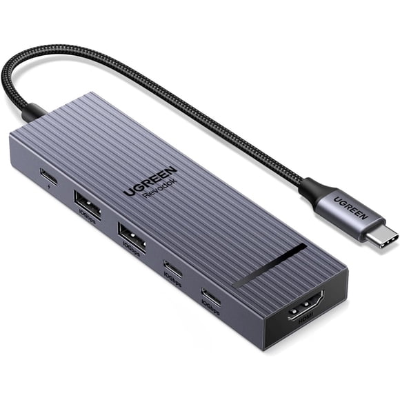 Hub USB-C UGREEN Revodok Pro 6 en 1 10 Gbps HDMI 4K 60 Hz 100 W