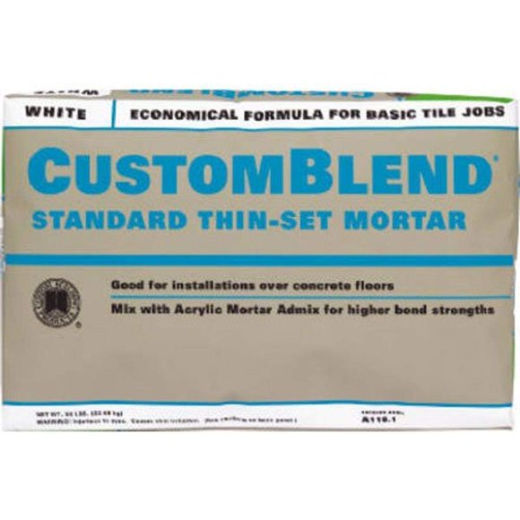 Mortero CUSTOM CBTSW50, mezcla personalizada, color blanco, 22,5 kg