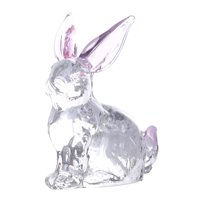 Magideal - Figura De Conejo, Escultura De Pascua, Estatua De Conejo, Pequeña Estatua Moderna, Decoración De Mesa De Oficina, Pieza Central, Regalo De Inauguració Rosa