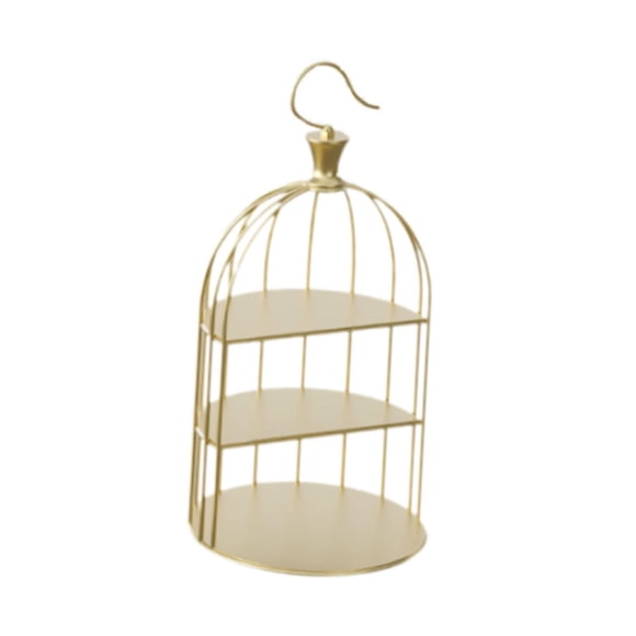 Soporte Para Tartas Con Jaula Para Pájaros, Soporte Para Té De La Tarde Para Baby Shower, Decoración De Cumpleaños, Dorado L