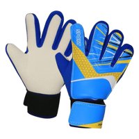 Magideal - Guantes De De Fútbol Para Niños Y Niñas Principiantes, Resistentes Al Desgaste, Portátiles, Elegantes, Antideslizantes, Suministros Deportivos Azul