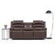 thumbnail image 2 of Sofa Reclinable 3 Cuerpos Santi Brown Con Posavasos, 2 of 6