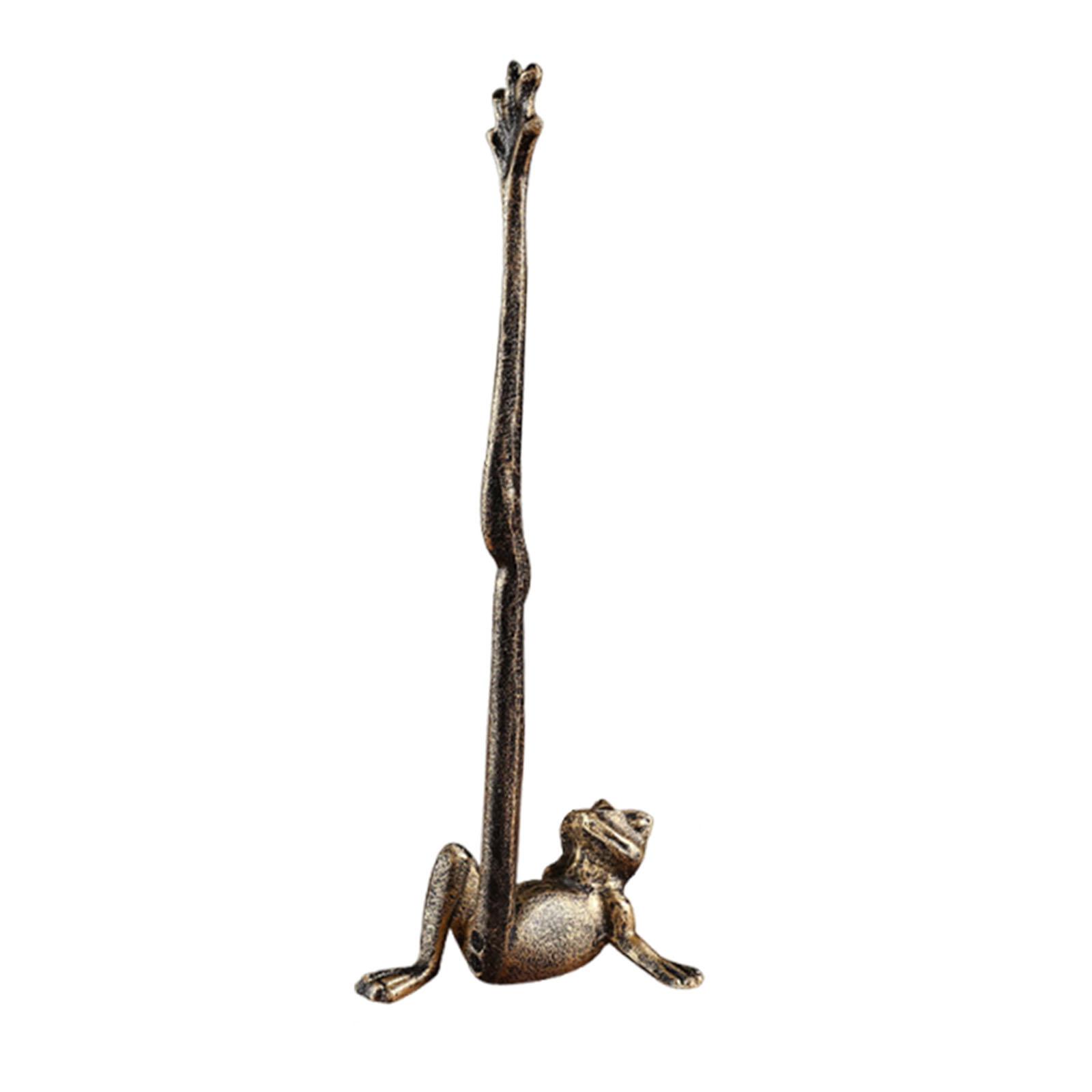 Magideal - Organizador De Toallas De Papel Para Encimera, Soporte Para Papel Higiénico, Diseño De Rana Para Sala De Estar, Mesa De Comedor, Baño De Inauguración Bronce