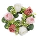 thumbnail image 5 of Centros De Mesa De Anillo De Vela Floral Artificial Para Cena Día De Acción De Gracias Rosa Oscuro Y Claro, 5 of 5