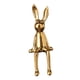 thumbnail image 1 of Estatuas De Conejo Figuras De Animales Pasillo Dormitorio De Pascua Oficina Conejo Esculturas Oro, 1 of 5